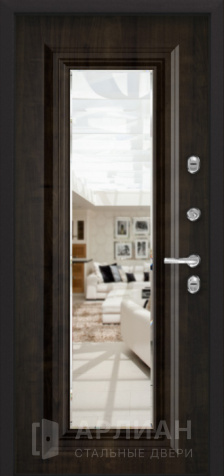 Фото №2 «Входная дверь для квартиры с зеркалом и отделкой ясень №57»